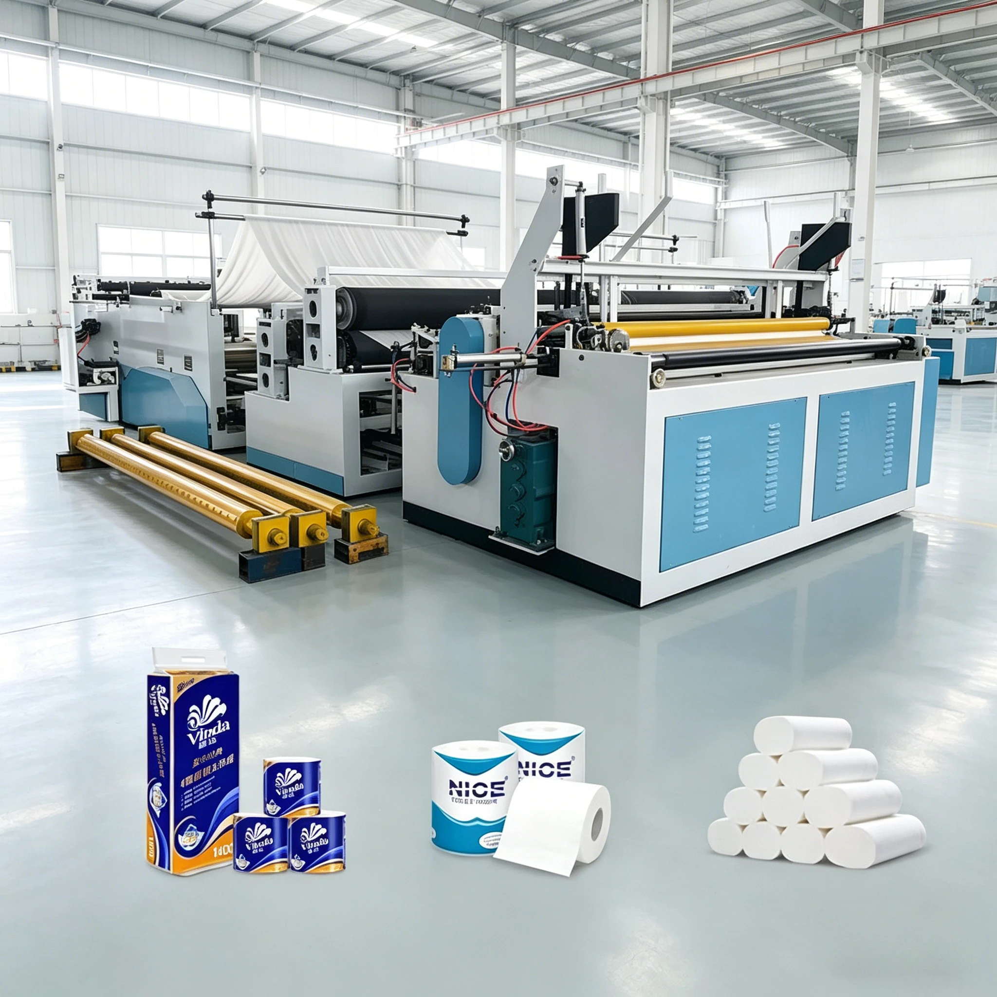Automatic Toliet Paper Making Machine Electric Kitchen Roll Machine for Toilet Paper Roll Slitter Rewinder Machine customized