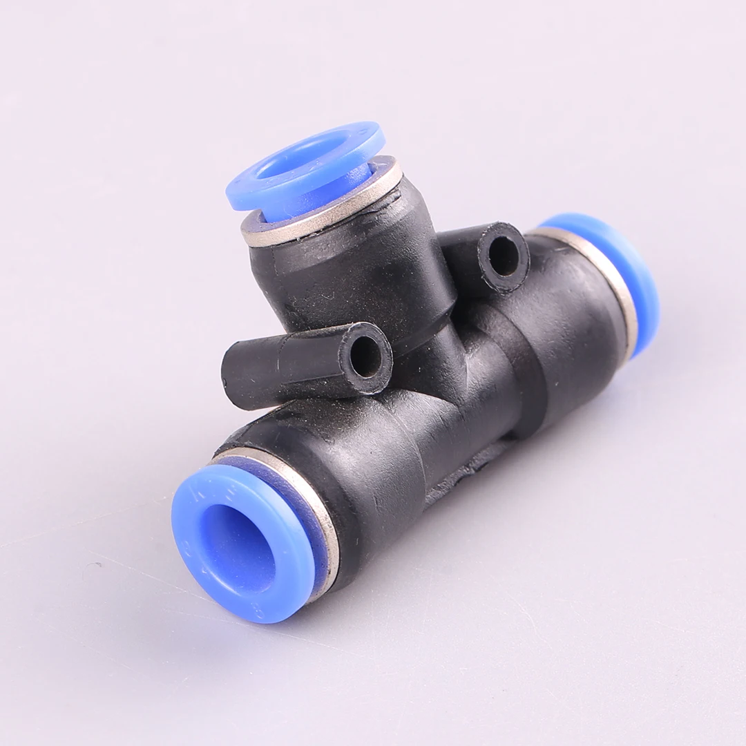 T-Type Quick Disconnect 3-Way Tee Connector for Agricultural Drone Pesticide Hose - Multiple Sizes 6mm/8mm/10mm/12mm Available