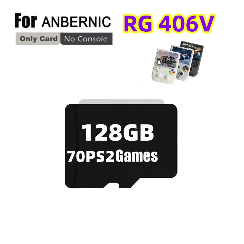 For ANBERNIC RG406V RG 406V Game Card TF Card Retro Handheld Game Console Memory Card Micro Card 512G 80000 Game PSP PS2 Games