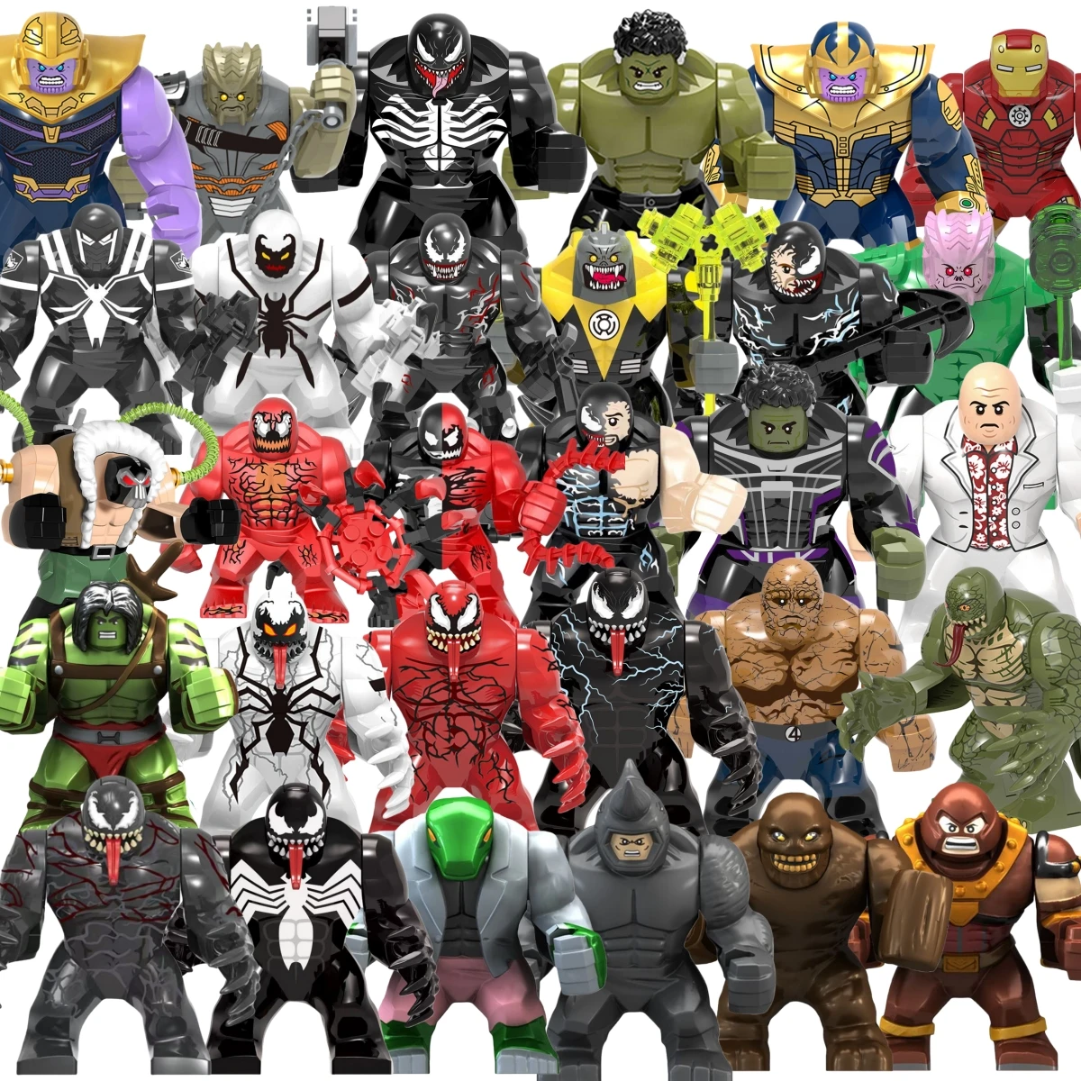 Scatola cieca Mini Building Blocks X654 Figure Big Goblin Spiderman Iron Man Venom Captain Hawk Deadpool Armatura Regali di Natale Giocattoli