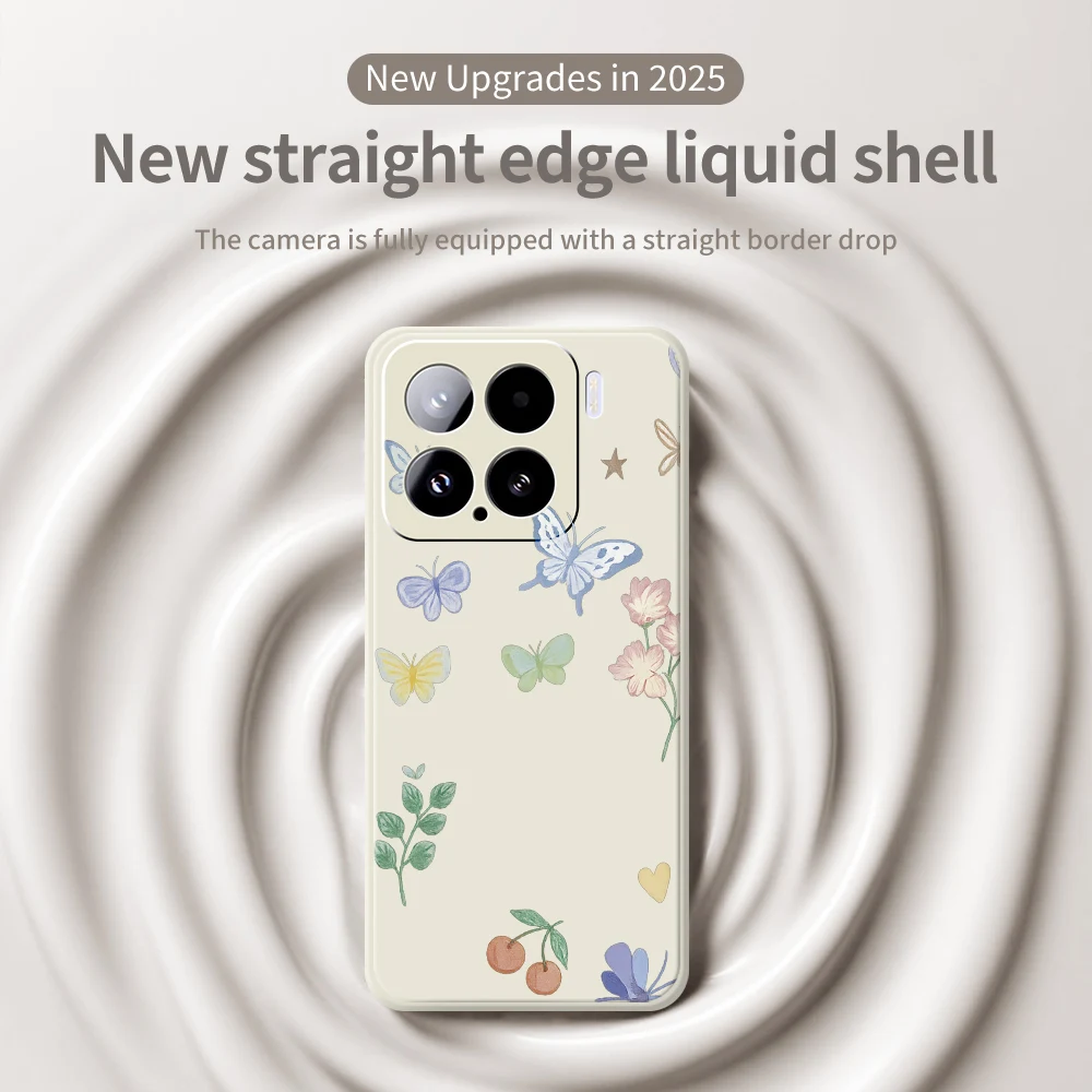 Custodia per telefono fiore farfalla fresca per Xiaomi Mi 15 Ultra Mi 14T 13T 11T Pro Cover per Xiaomi Mi 13T Pro Mi 11T Pro Custodia in silicone