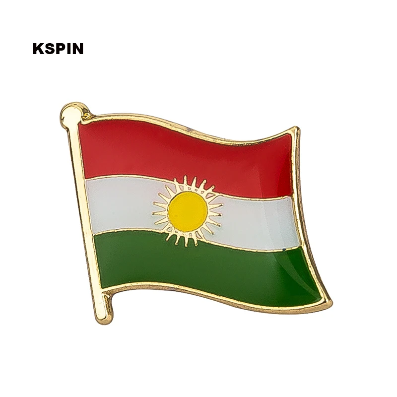 KURDISTAN Flag Badge Brooch Natinal Lapel Pins Flag Lapel Pins Country Flag Badge