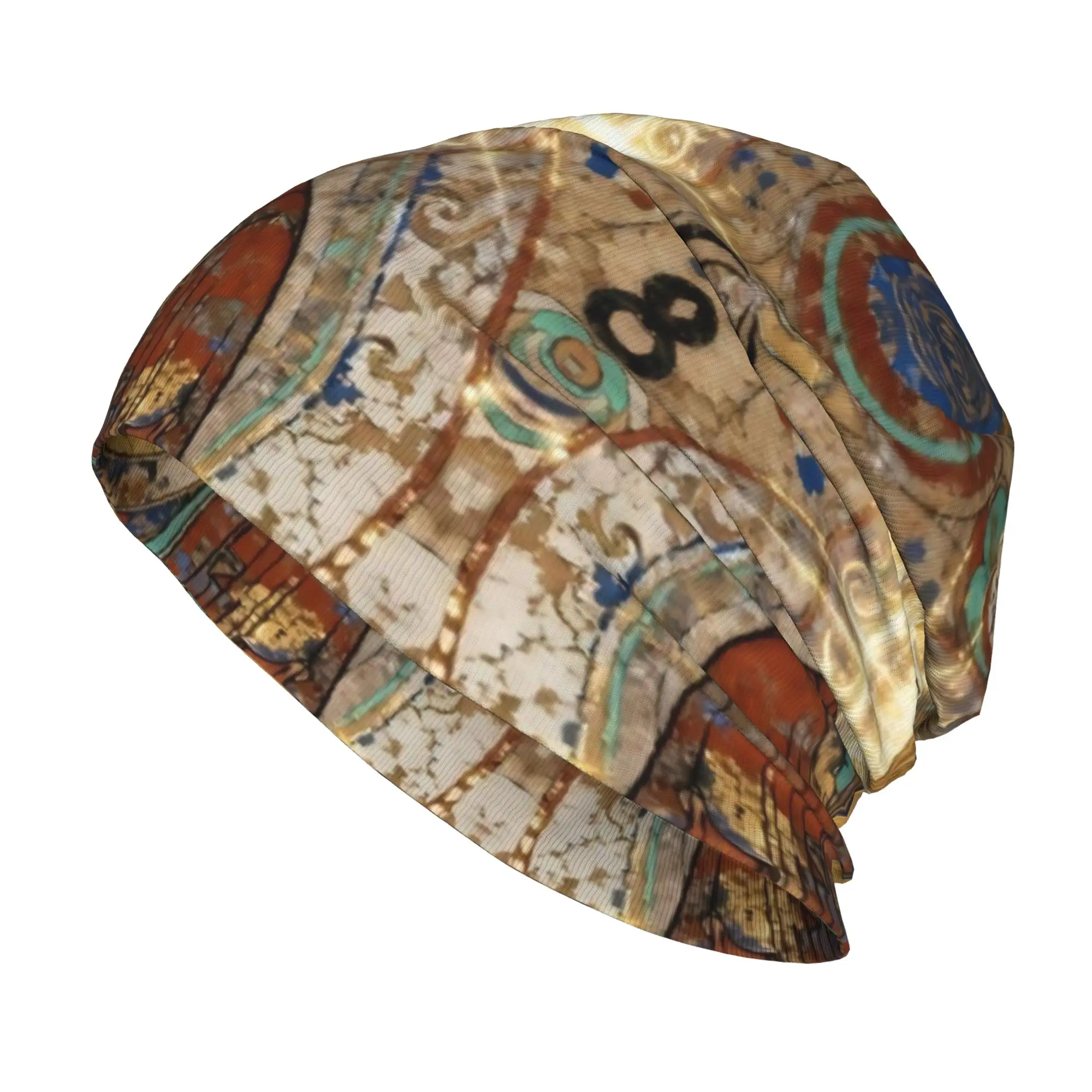 Buddha Lotus Zen MeditationBonnet Hat Hip Hop Outdoor 2000s Emo Gothic Skullies Beanies Hat Men's Women's Warm Dual-use Cap