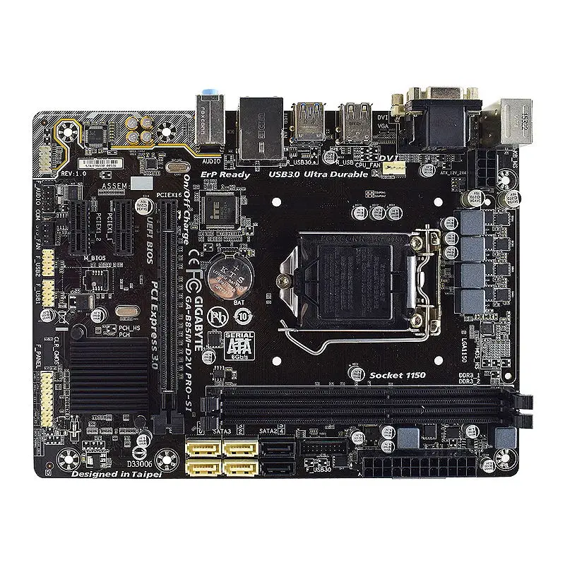 Gigabyte GA-B85M-D2V PRO-SI Motherboard Support i5-4670K 4670S i7-4790K 4770K i3-4130 CPU DDR3 1600MHz LGA1150 mATX