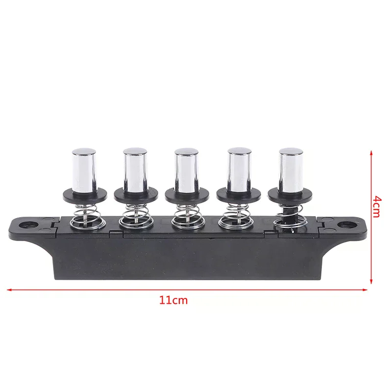 Silver Five-Position Plug-In Button Switch for Range Hood - Kitchen Appliance Control Panel