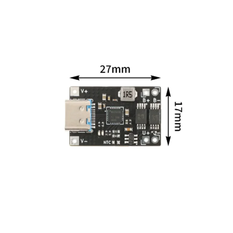 3A lithium battery charging module with Type-C interface integrating charging and protection into one power module