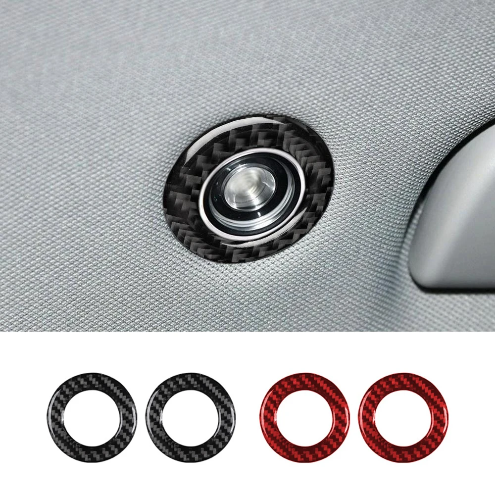 

For Audi Q7 4M 2016 2018 2019 Car Rear Reading Light Decorative Sticker Interior Trim Cover Carbon Fiber Automotive Accessories