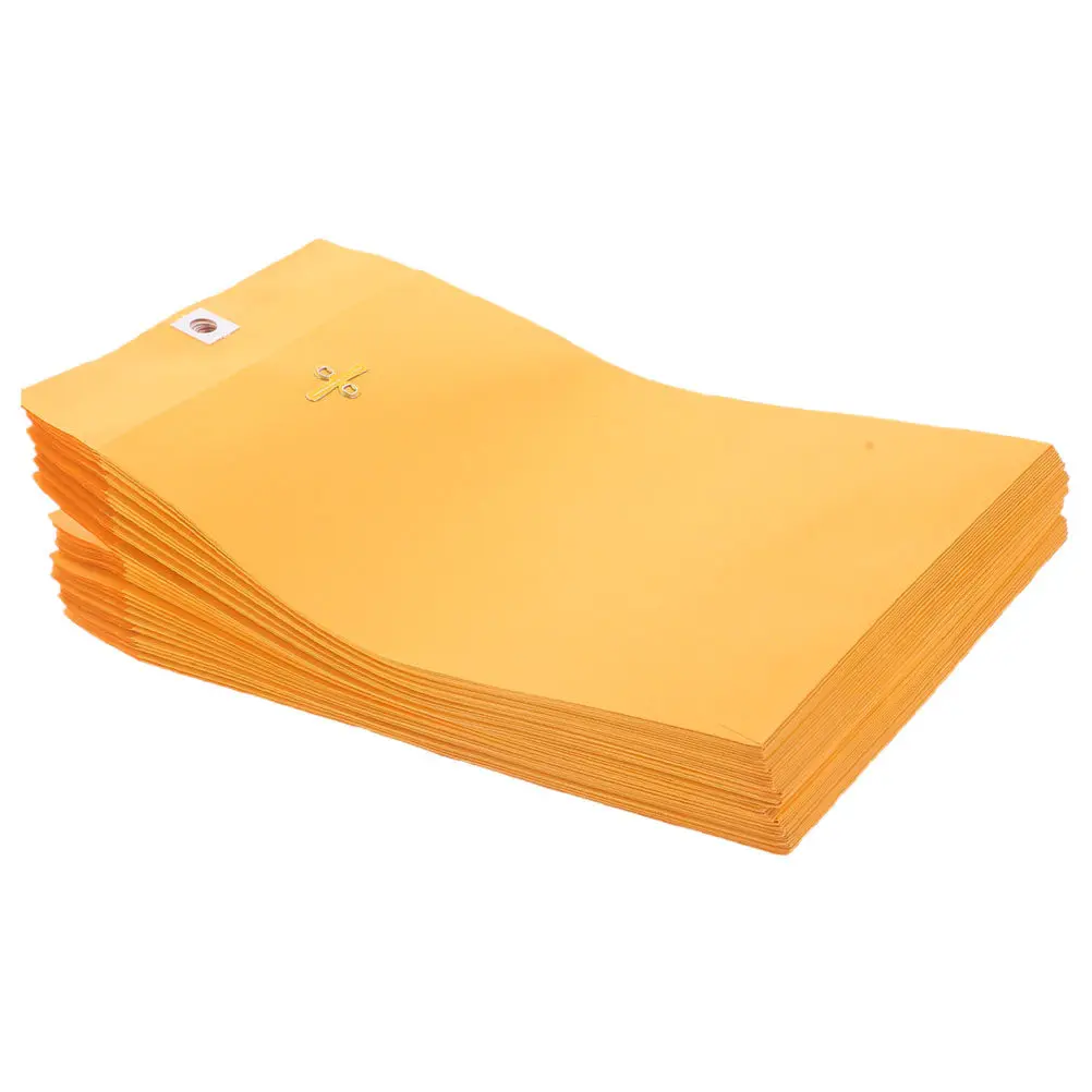 

100 шт. конвертов с застежкой Manila, формат Letter, из крафт-бумаги, для отправки документов, делового хранения, организации офиса