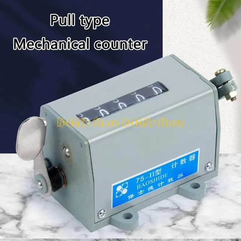 Y1AD 5 Digits Counter Pull Counter Mechanical Resettable Pull/Rotary Counter Machine Tool 0-99999