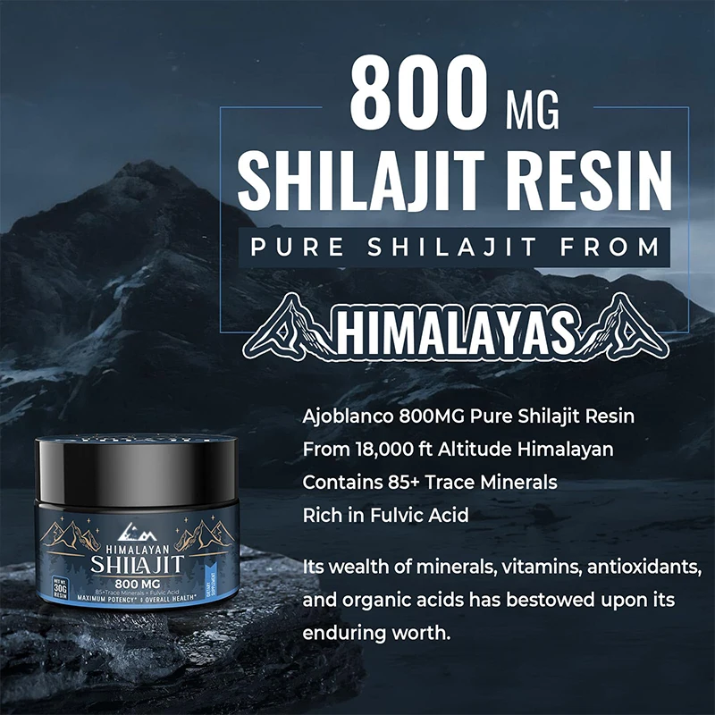 Pure Himalayan organic Shilajit resin - containing multiple trace minerals, energy, and immune support for both men and women