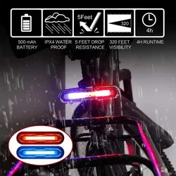 USB Rechargeable Bicycle Taillight LED Bike Front Rear Warning Light Cycling Helmet Lamp MTB Bar Lantern Bicycle Accessories