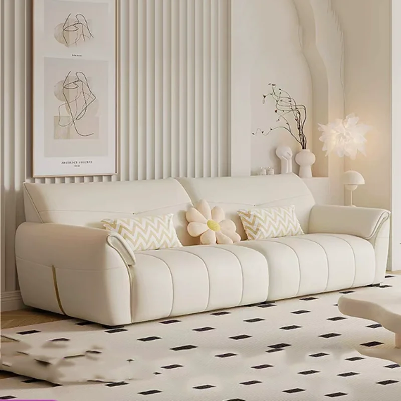 

Recliner Beige Living Room Sofas European Modern Daybed Leather Armchair Sofas Lounges Recliner Divani Soggiorno Home Furniture