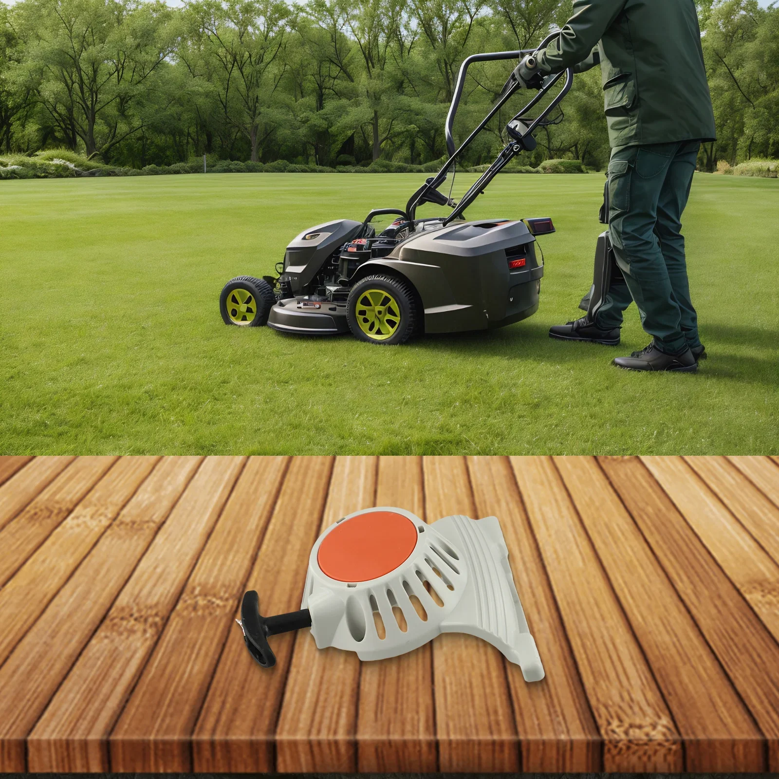 Robustes Rückstoß-Zugstarter-Set für Rasenmäher, passend für FS87R FS90 FS110 und für FS130, konzipiert für langlebigen Einsatz im Freien