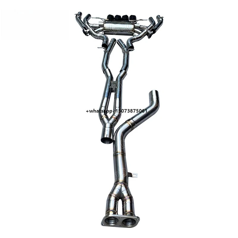 

304 Stainless Steel Catback Muffler Exhaust System for 2019+ X3M X4M F97 F98 Double Out Exhaust Equal Length