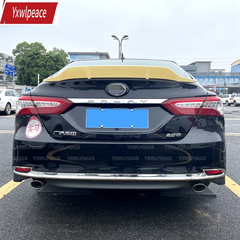 For Toyota Camry 8th Gen 2018-2023 R style Real Carbon Fibrer/ABS Glossy Black Rear Trunk Lip Spoiler Car Styling