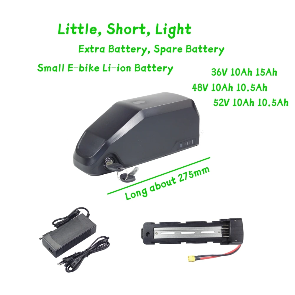 

Little Small E-bike Battery Spare Battery 48V 10Ah 52V 10Ah 36V 10Ah 15Ah for Bafang BBS01 BBS02 TSDZ2 TSDZ2B Tongsheng Battery