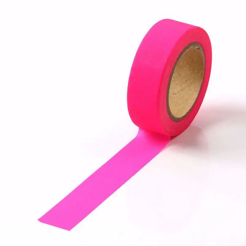 15mmx10m Superior Neon Colors Washi Tape DIY Masking Tape Decorative Adhesive Tape Scrapbooking School Stationery Tape