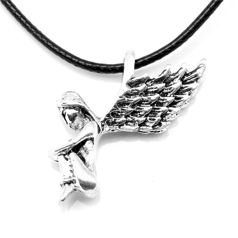 1 Piece Angel Female Necklace Supplies For Jewelry 24x43mm