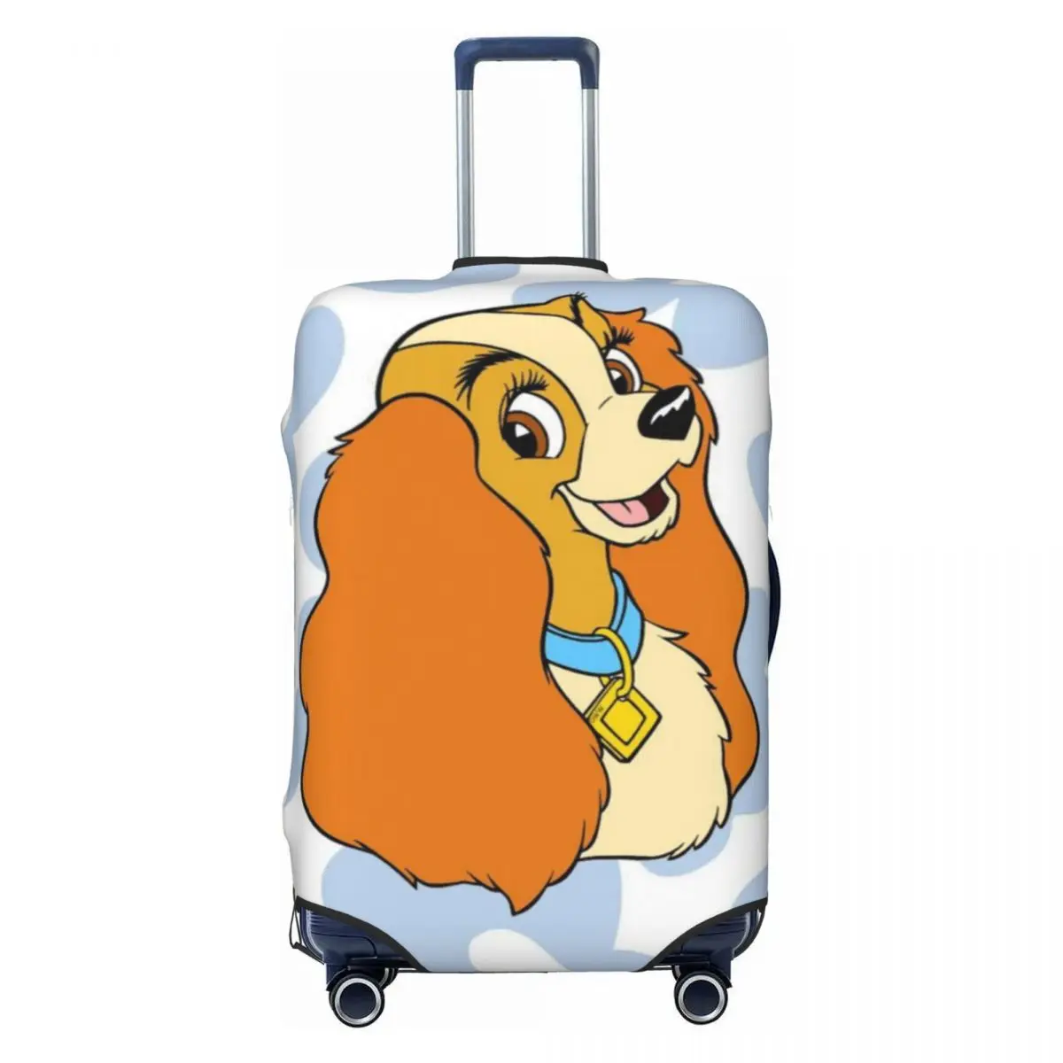 

Эластичный чехол для чемодана с изображением Леди и Трампа, милый мультяшный защитный чехол для путешествий, подходит для чемоданов 18-32 дюймов