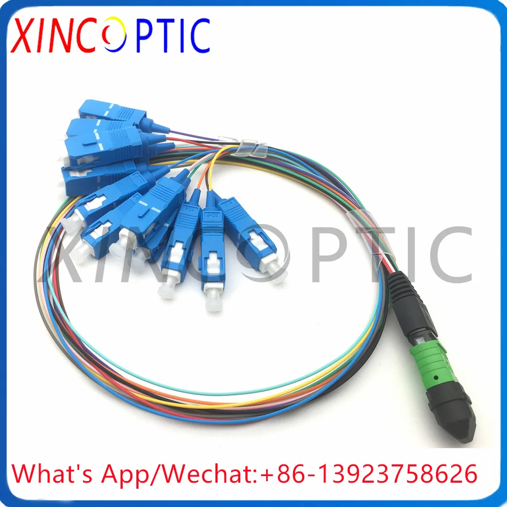 

12Core,MPOUPC Female to 12 SC Harness and Fan-out Fiber Pigtail,0.9mm,0.5/1M MPO/UPC F to LC/SC/ST/FCUPC Low Loss Trunk