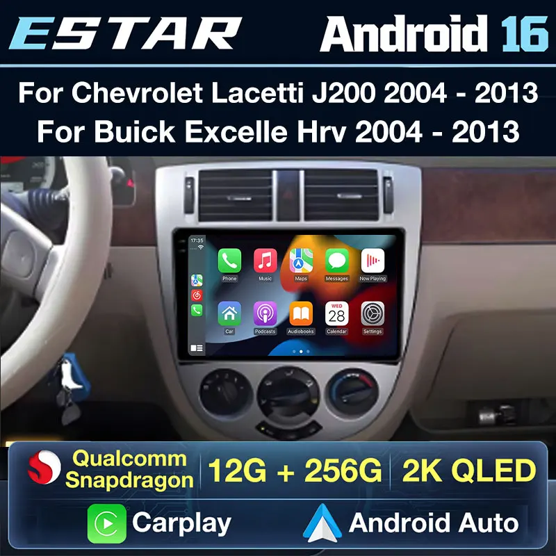 Carplay inalámbrico Android 16 para Chevrolet Lacetti J200, Buick Excelle Hrv, Daewoo Gent, radio de coche, estéreo, DSP, DTS, audio, SWC
