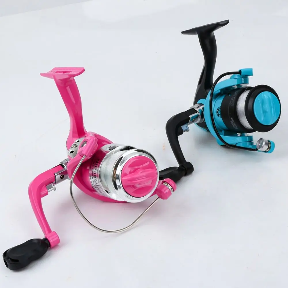 Spinning Fishing Reel With Pre Spooled Line Foldable Handle Durable Lightweight Tackle For Freshwater Saltwater Angling