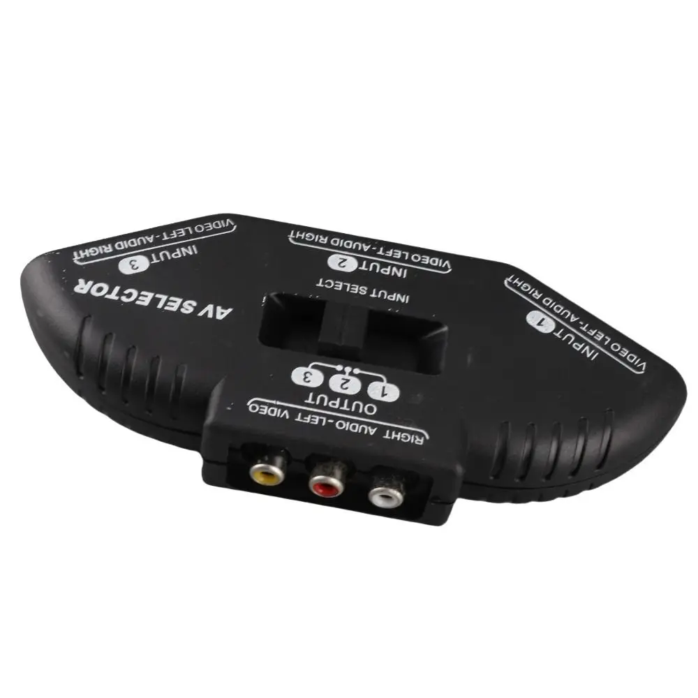 Compact 3 In 1 Out AV Switch With AV Cable Plug and Play Audio Video Selector AV Switch Box for DVD VCD VCR Game Console