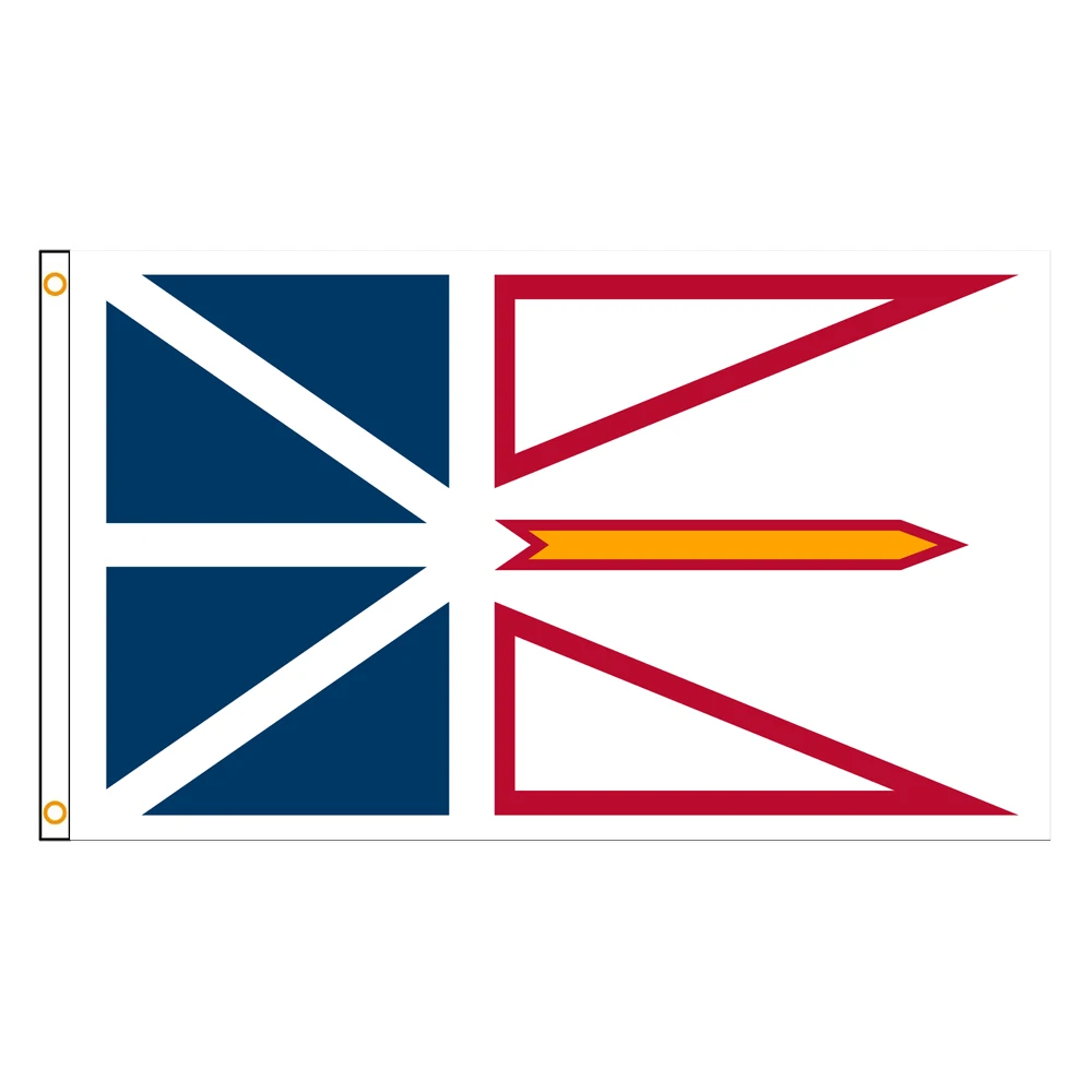 60×90 90x150 120×180CM Newfoundland and Labrador Emblem Flag Canada Polyester Printed Banner Tapestry For Decor