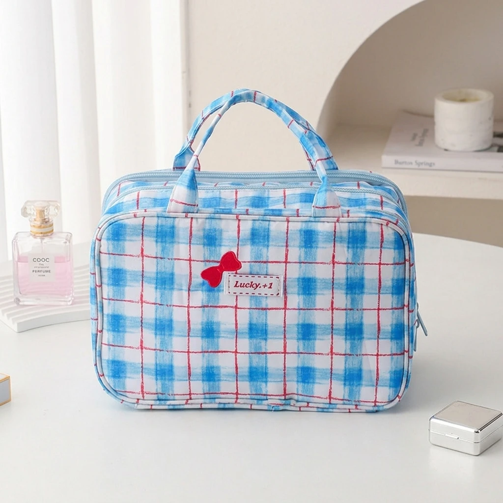 Makeup Bag Waterproof Travel Toiletry Organizer for Women Large Capacity Cosmetic Pouch with Luggage Sleeve Gym Essentials