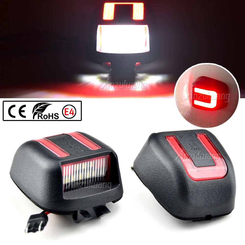 2PCS LED Number License Plate Lights Canbus White For Nissan Navara D40 Frontier Armada Titan Xterra Suzuki Equator