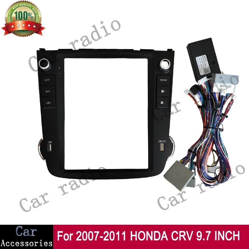 

For 2007-2011 HONDA CRV 9.7 INCH WITH BUTTOM Car Radio Android Stereo Frame Player 2DIN Head Unit Fascia Panel Dash Board Cover