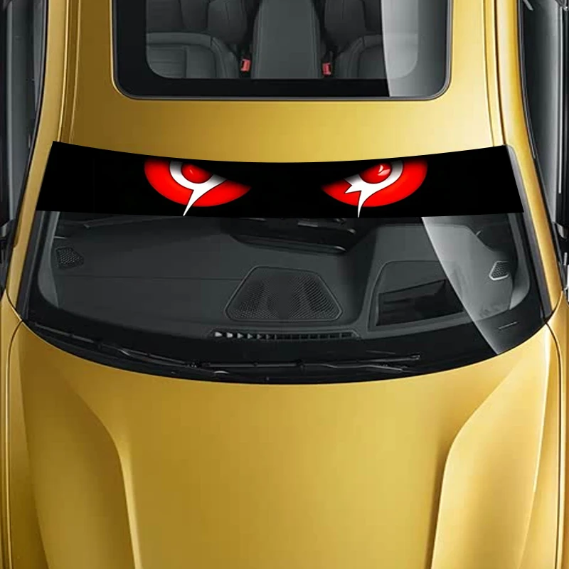 1 peça tira decorativa estilo mau olhado vermelho e preto adesivo decorativo de alto desempenho, filme de carro de vinil, resistente a UV