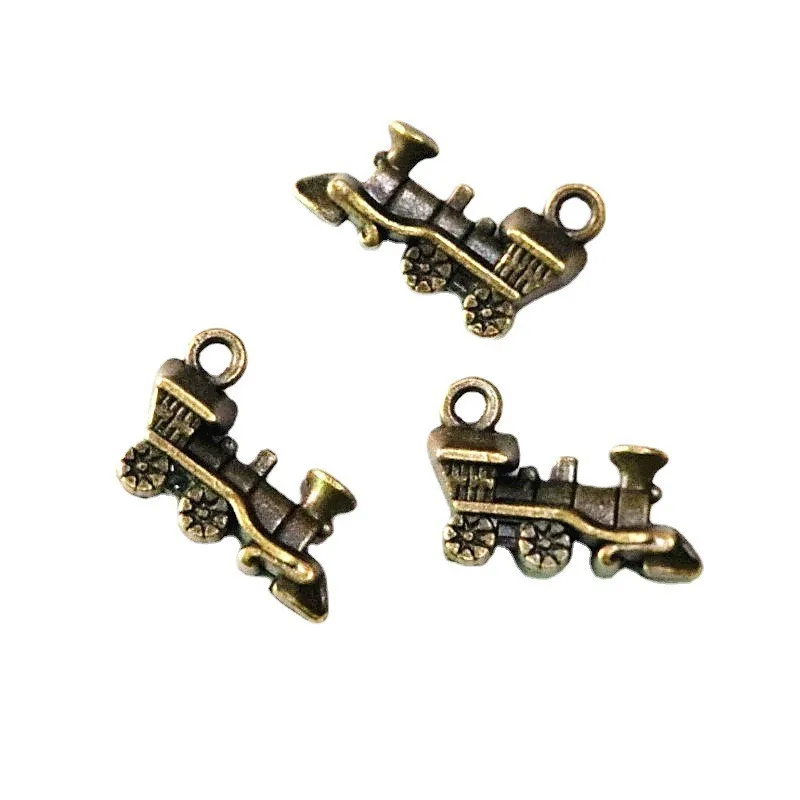 40 Pieces/Lot 12*18*6MM Antique Bronze Plated Zinc Alloy Locomotive Charms Pendant Diy Necklace Bracelet Findings