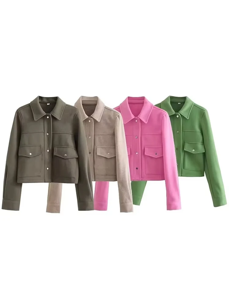 HH المرأة معطف الصلبة واحدة الصدر سترة طويلة الأكمام مع جيوب أمامية الخريف امرأة عادية الأمومة الزي ملابس خارجية