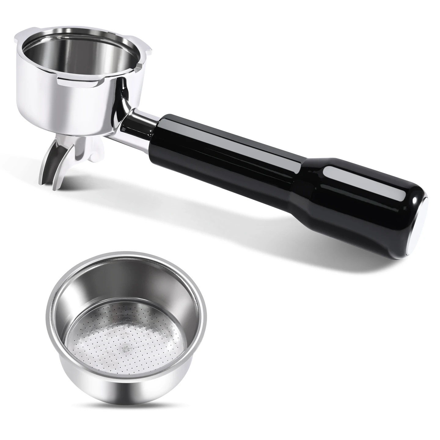 Portafiltro de café con doble salida de 51mm para Homix H11 Oster Cecotec Hibrew, cesta de filtro de repuesto, accesorios para máquina de café expreso