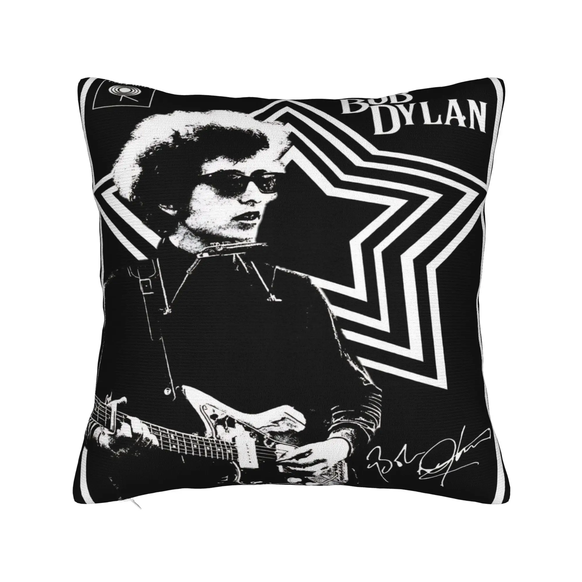 Decorative Pillow Covers Bob Dylan Singer Merchandise Home  Pillow Case Cover Square Multiple Sizes