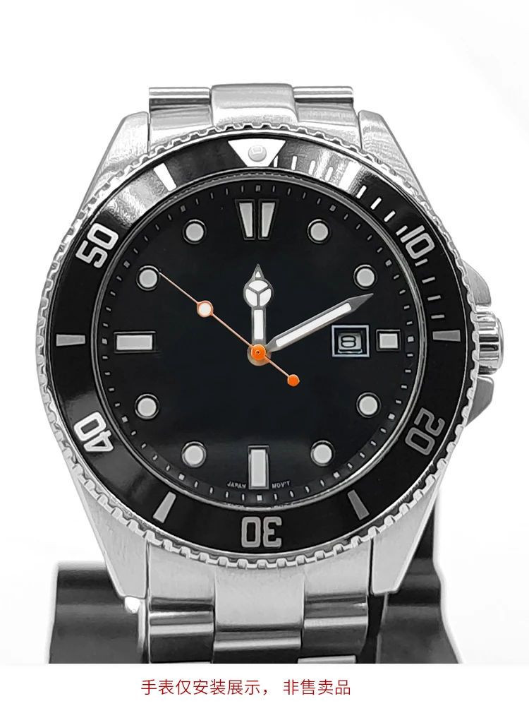 Zielone świecące wskazówki do Casio MDV-106, wskazówki godzinowe/minutowe/sekundowe, srebrne wskazówki pasujące do serii Swordfish, mechanizm Miyuda 2115