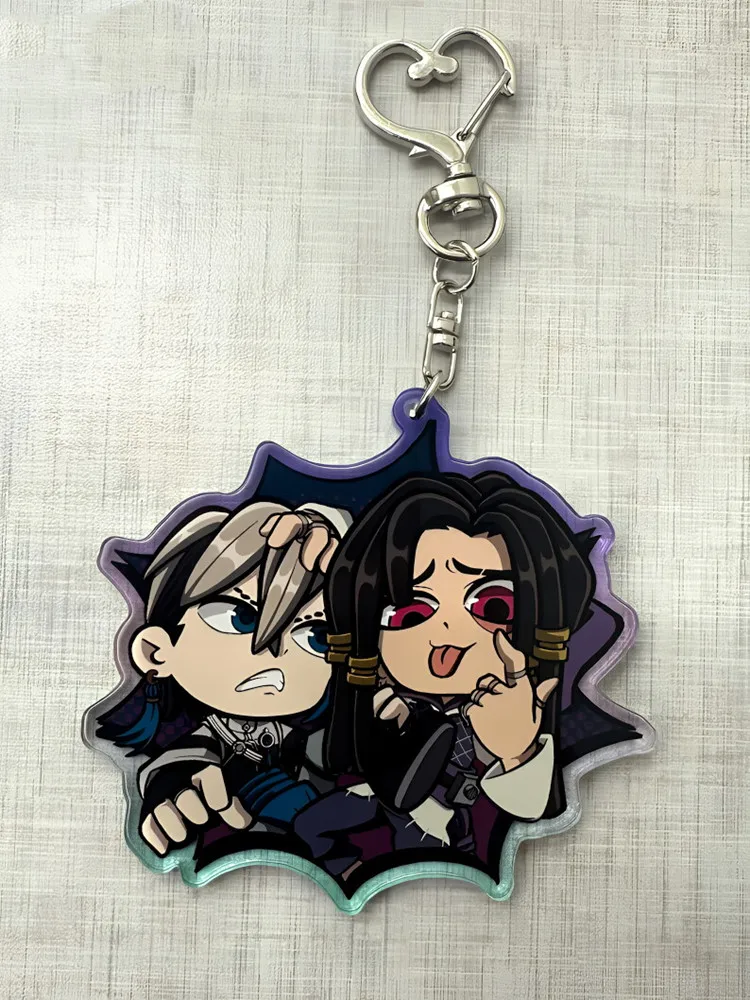 Trendy Jabber & Zanka Acrylic Keychain in Vivid Colors - Cute Cartoon - Style Collectible