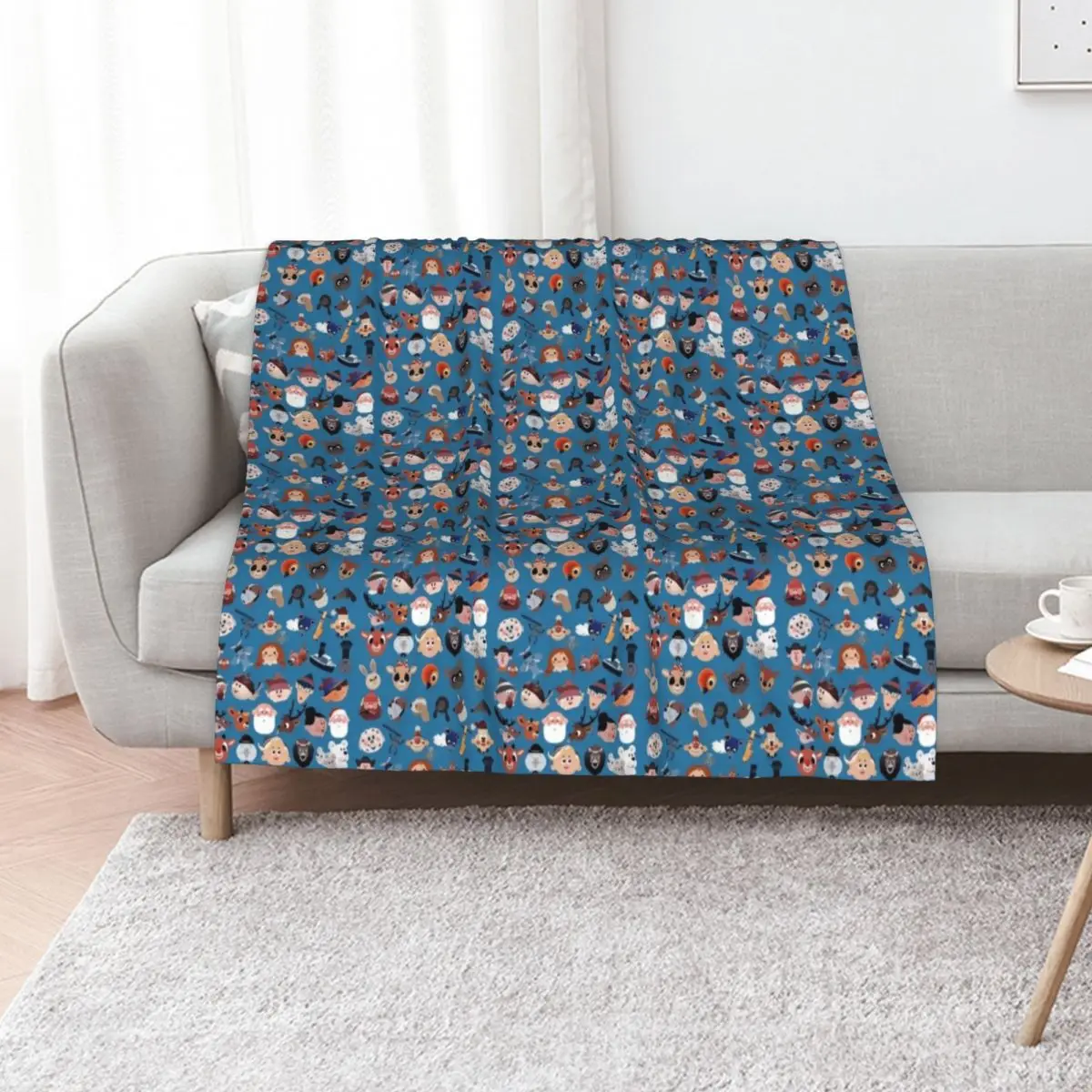 Rudolph Iconography Throw Blanket Luxury Weighted Travel Flannels halloween Sleeping Bag Blankets