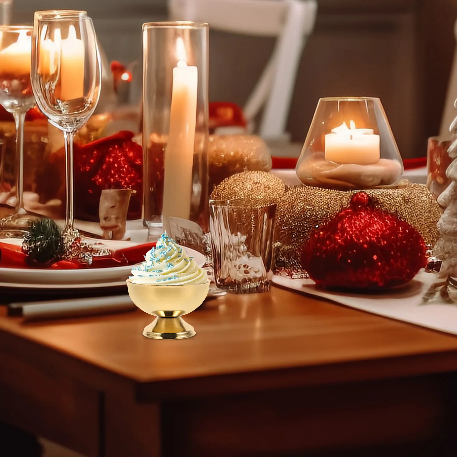 130 مللي جدار مزدوج الفولاذ المقاوم للصدأ وعاء الآيس كريم معزول قابلة لإعادة الاستخدام كوب تحلية للحلوى الباردة مثلجات الزبادي سلطة الفاكهة وجبة خفيفة