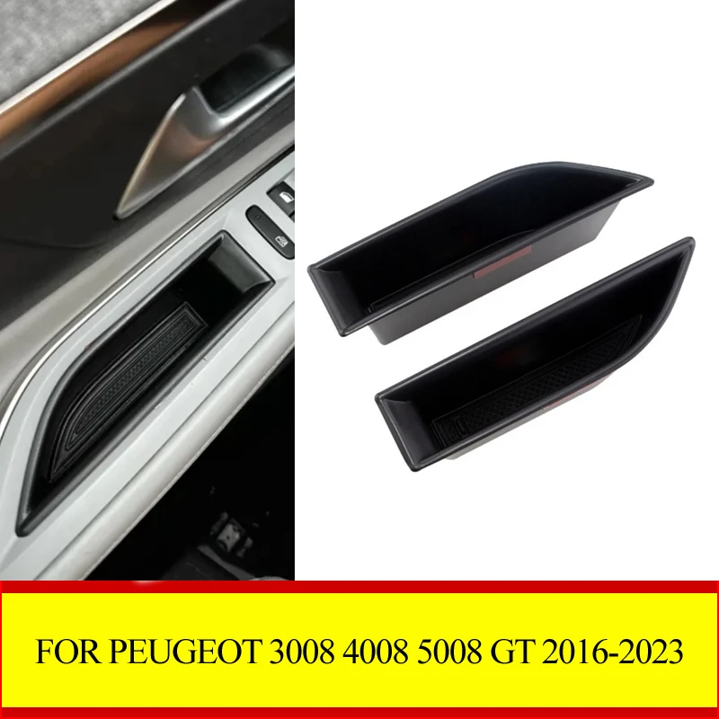 

Для Peugeot 3008 4008 5008 GT 2016-2023 автомобильная ручка для передней двери, ящик для хранения, чехол, держатель для коробки, лоток, аксессуары