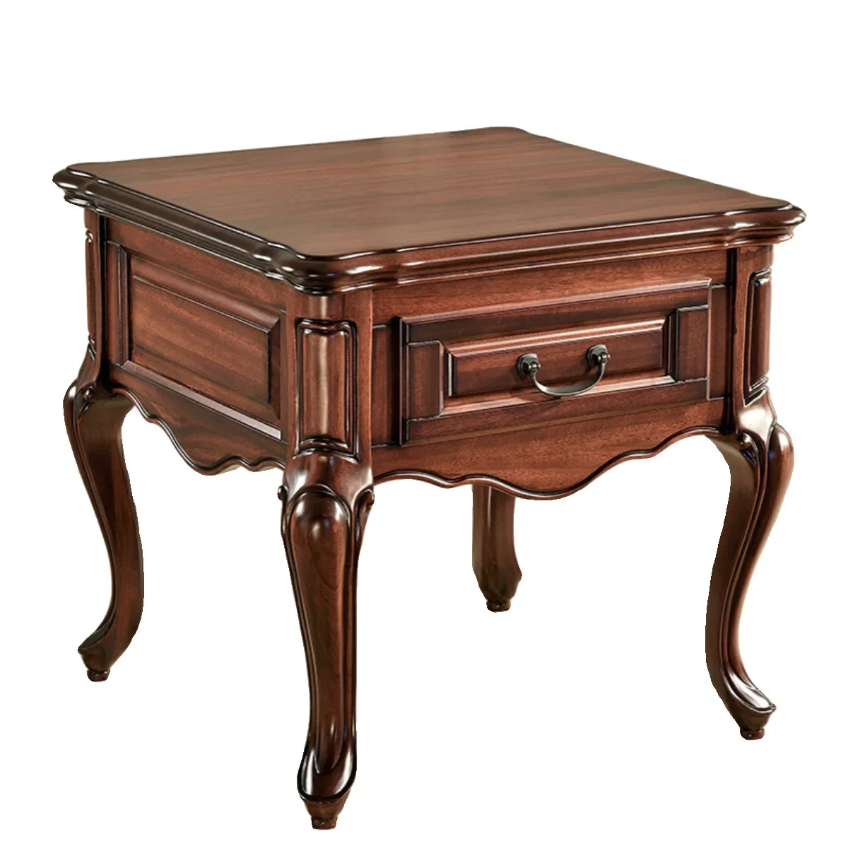 

Wood solid wood corner cabinet corner cabinet square small coffee table table living room furniture villa high-end