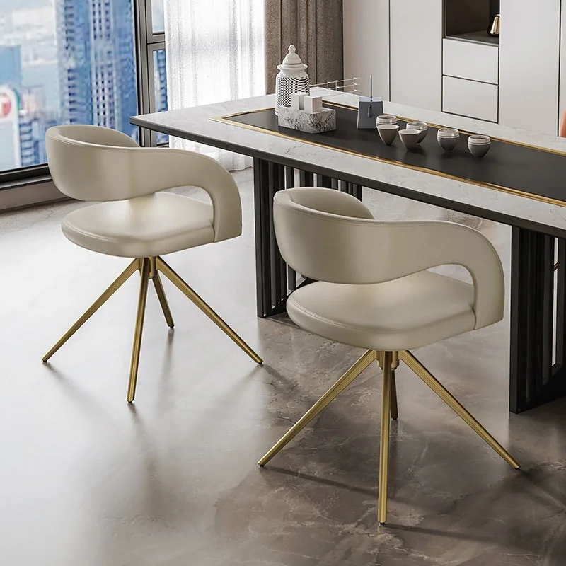 ph-Light luxury steel rotatable leisure negotiation chair adjustable home master