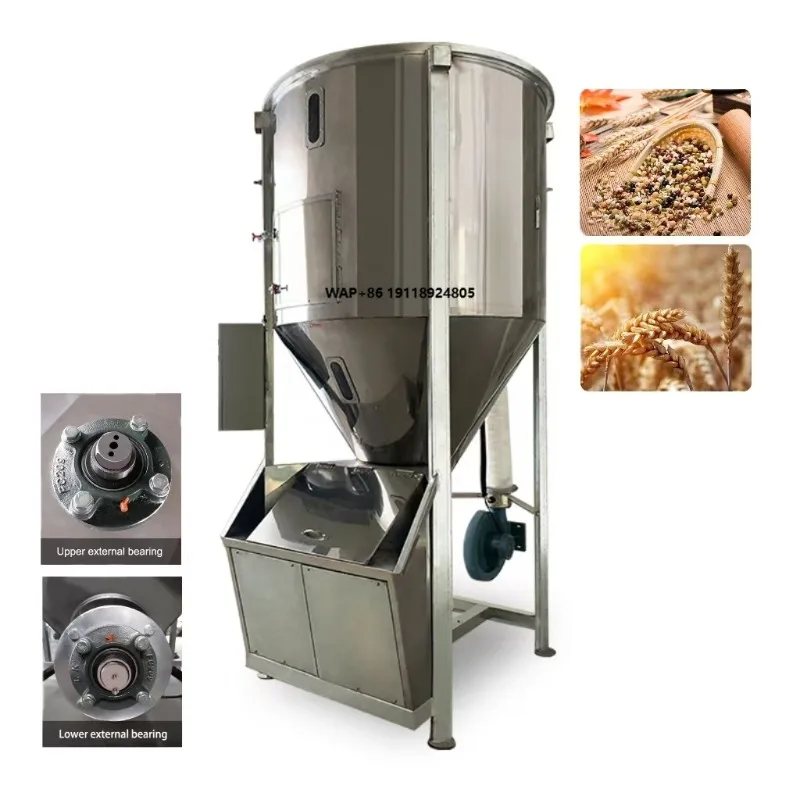 Automatic Agricultural Stainless Steel Dryer Energy-Saving Vertical Grain Dryer Far Infrared Heating Efficient