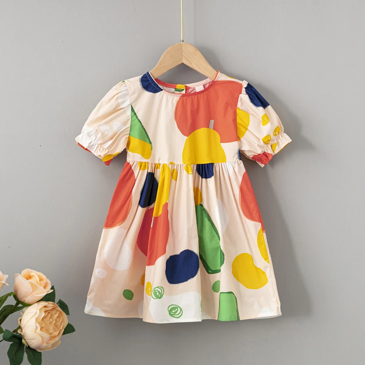 Kids Girls Dresses 2022 New Summer Colorful Princess Dresses Children  Clothing Baby Casual Clothing Vestidos