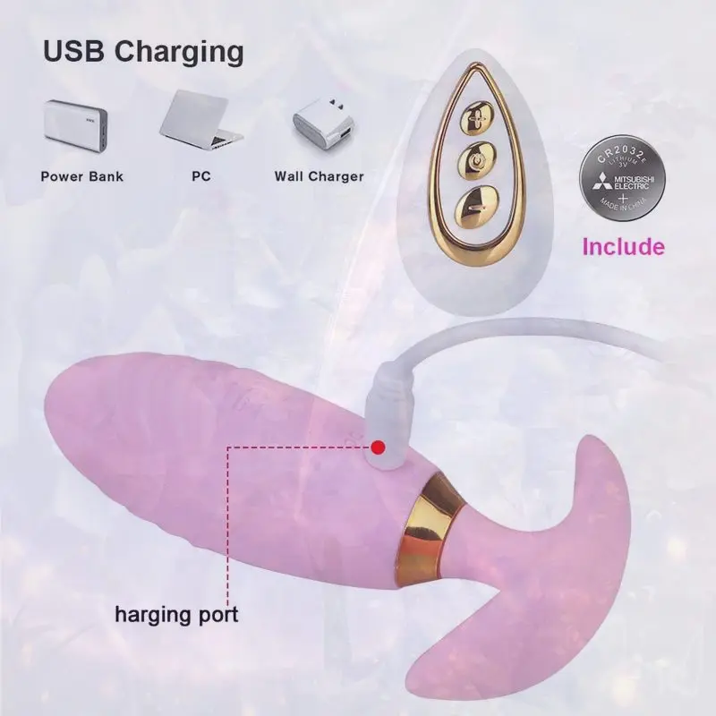 الهزاز البيض النساء بعقب المكونات اللاسلكية عن بعد المطاط امرأة الحب البيض المهبل لعق البروستاتا محفز هزاز الرجال Didlo