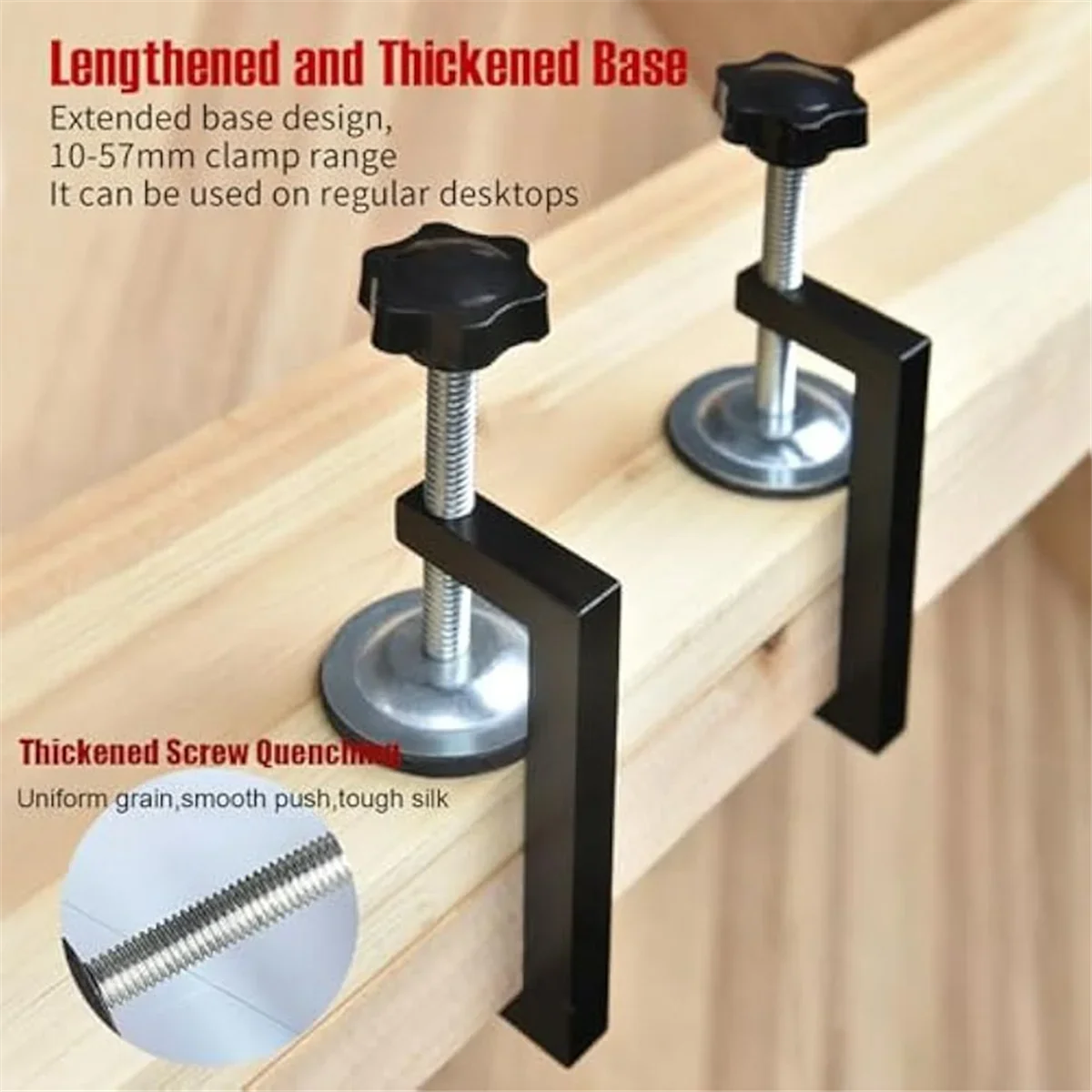 A06K 4pc G Clamps for Woodworking,C-Clamp for Wood Plastic Cutting Drilling Reversed for Workpiece Fixing Hand Tool Parts view 3