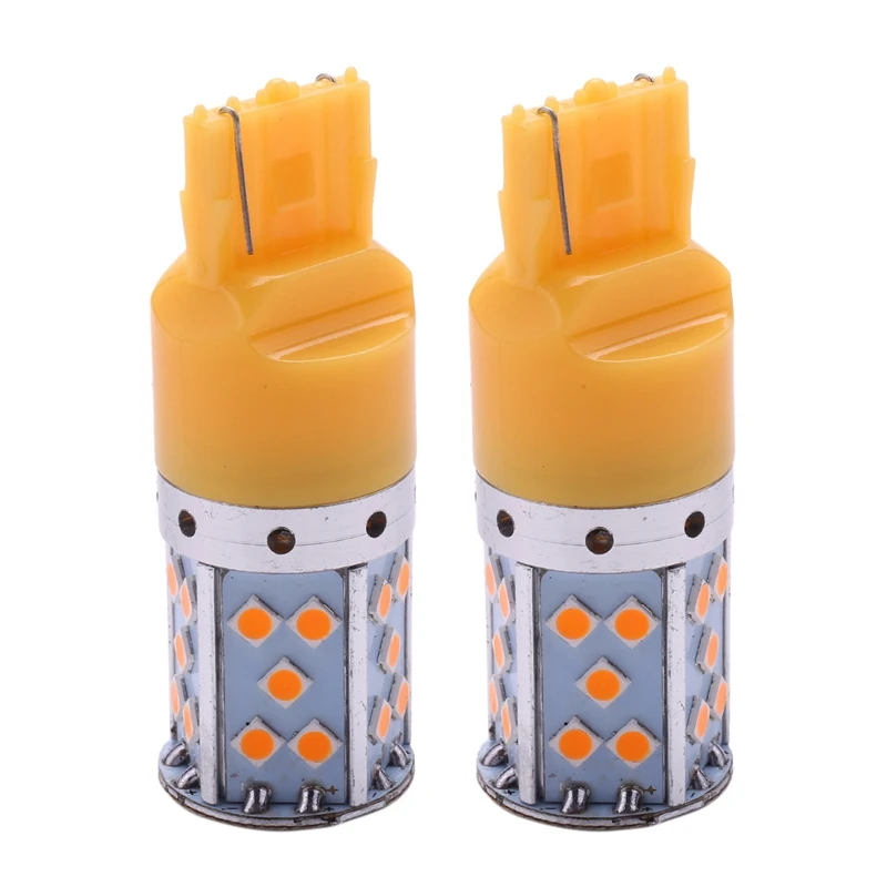 2X T20 7440 W21W Led Bulb 3030 35Smd Canbus Led Lamp For Car Turn Signal Lights Amber Lighting 12V 24V