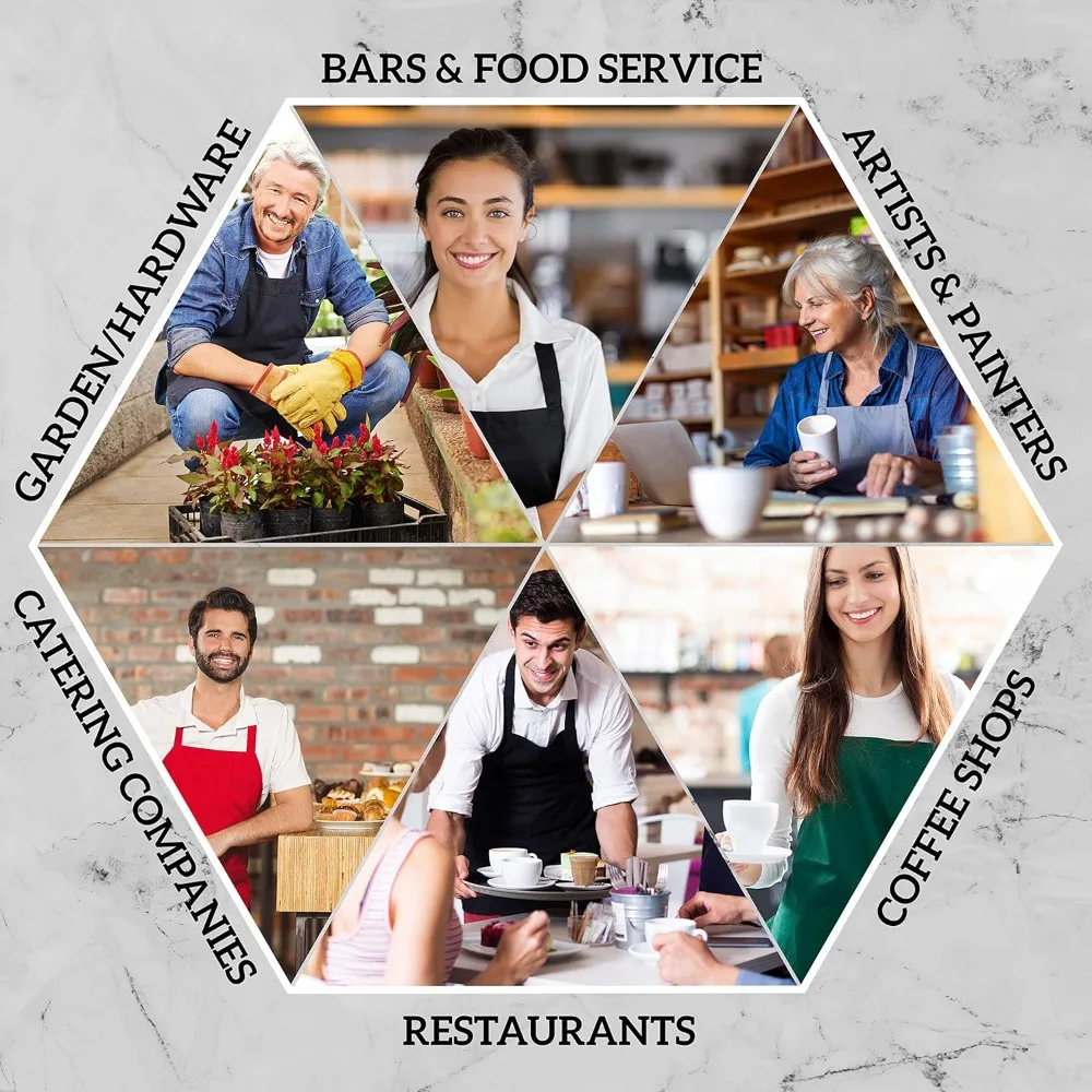 120 Pack Professional Chef Apron – Grilling Aprons for Men, Waterproof Cooking Apron for BBQ, Work or Restaurant Use