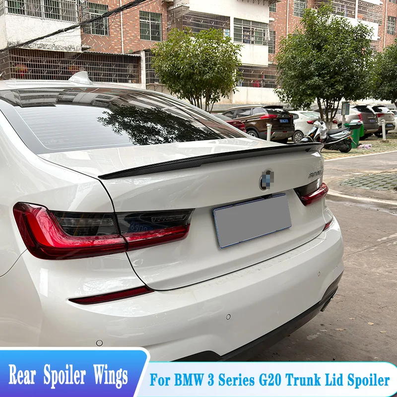 

For 2019--2023 BMW 3 Series G20 Trunk Lip Spoiler Wings 320i 325i 330i M3 Rear Tail Wing ABS Plastic Tuning Body Kit Accessories